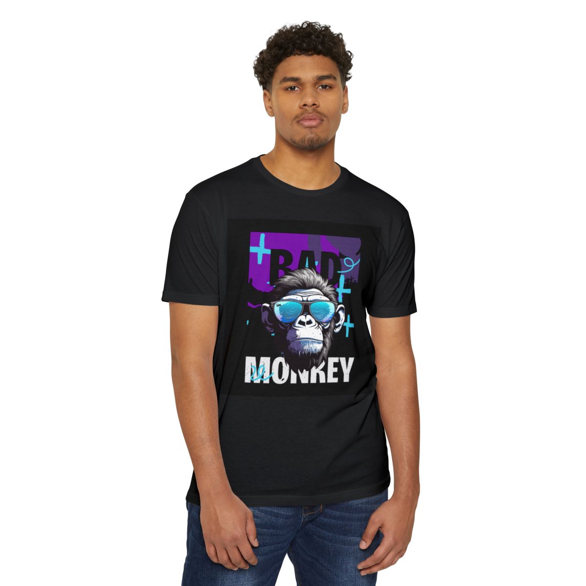 Bad Monkey Graphic Unisex T-Shirt | Cool Casual Wear, Gift for Animal Lovers, Trendy Tee for Everyday Use, Monkey Art Shirt