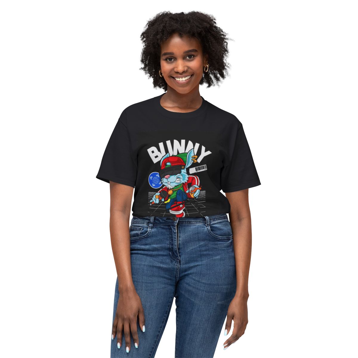 Bunny Cartoon T-shirt | Fun Graphic Tee for Kids and Adults, Perfect Gift for Birthdays, Easter, and Everyday Wear