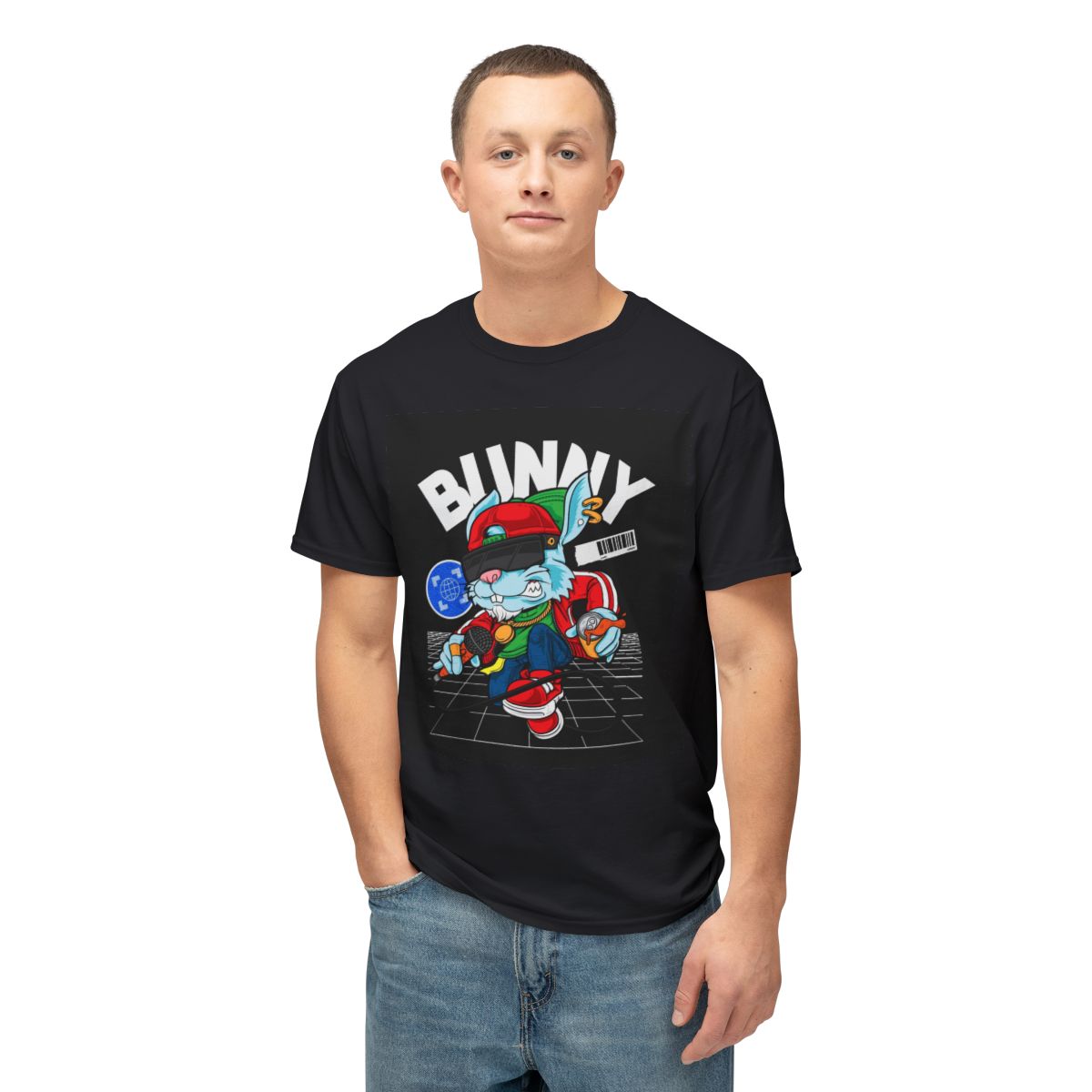 Bunny Cartoon T-shirt | Fun Graphic Tee for Kids and Adults, Perfect Gift for Birthdays, Easter, and Everyday Wear