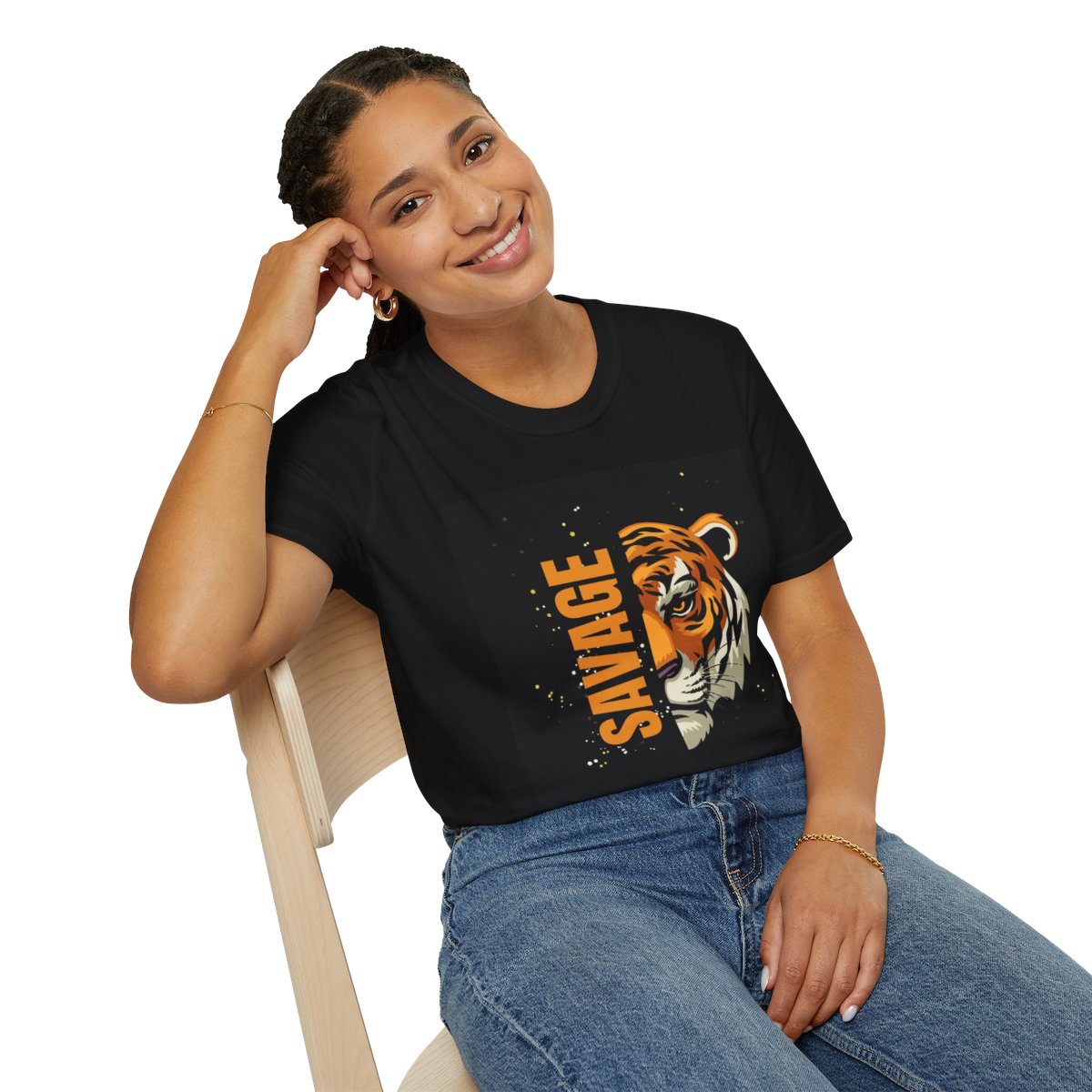 Savage Tiger T-Shirt for men - Fierce & Stylish Graphic Tee for Animal Lovers, Gift for Birthdays, Casual Wear, Nature Enthusiasts