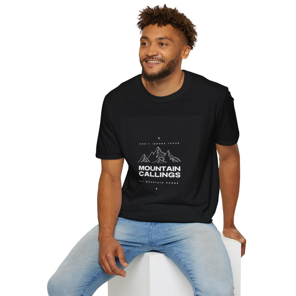 Mountain Callings Softstyle T-Shirt for Men - Adventure Tee, Outdoor Stylish Top, Gift for Hikers, Nature Lovers, Casual Wear