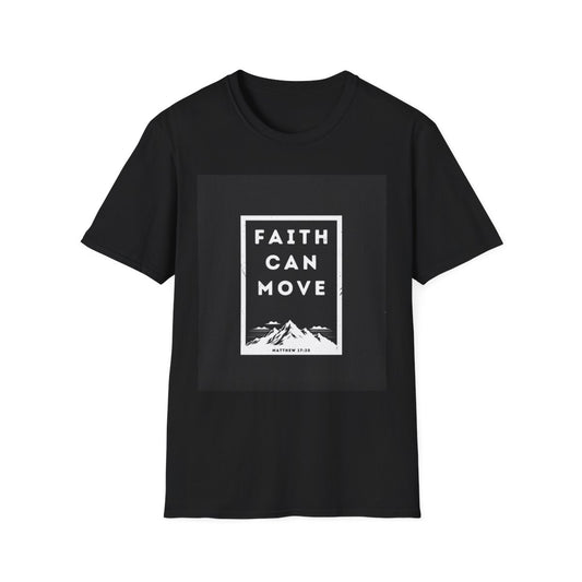 Inspirational Faith Can Move T-Shirt, Motivational Tee, Unisex Graphic Shirt, Gift for Encouragement, Casual Wear, Faith Themed Apparel