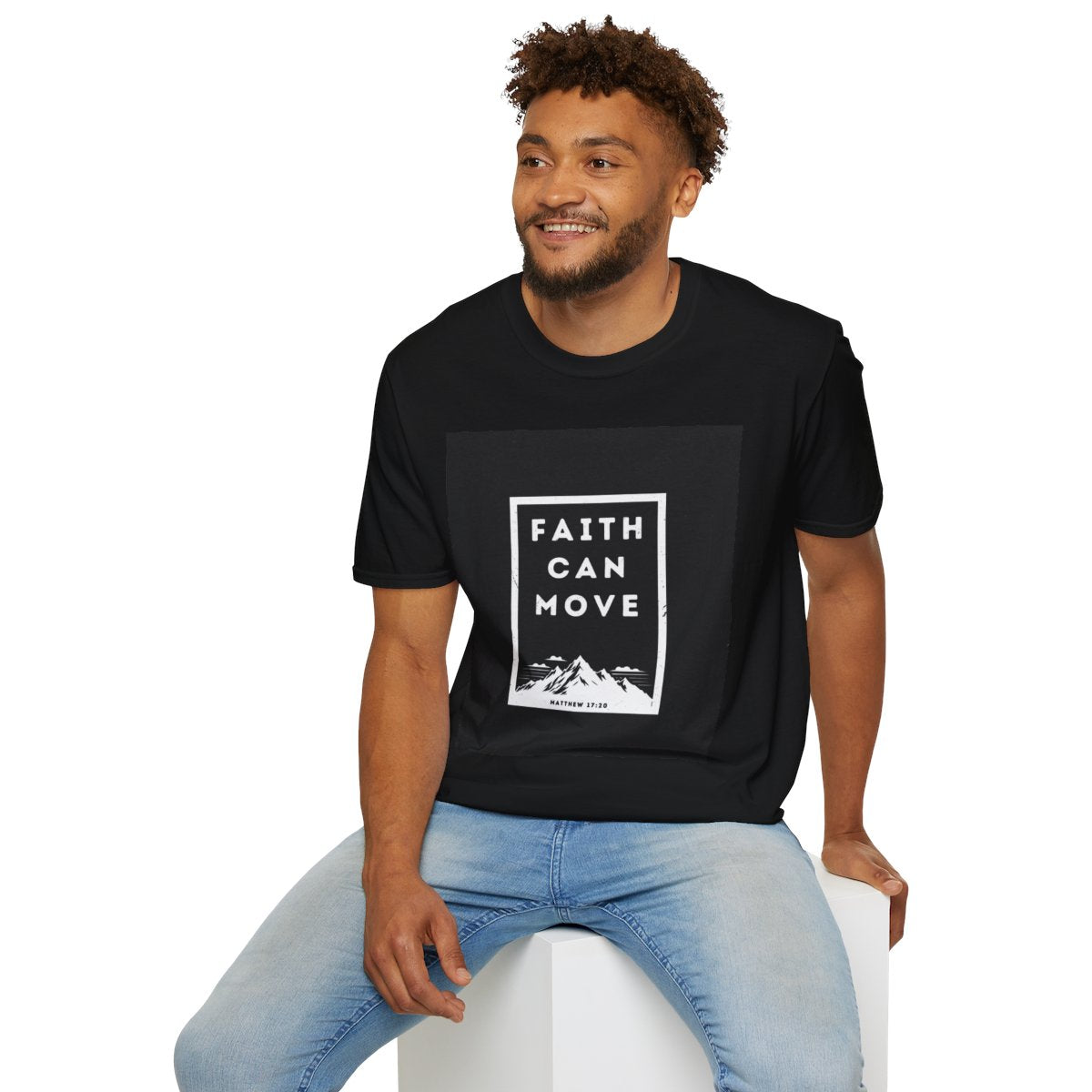 Inspirational Faith Can Move T-Shirt, Motivational Tee, Unisex Graphic Shirt, Gift for Encouragement, Casual Wear, Faith Themed Apparel