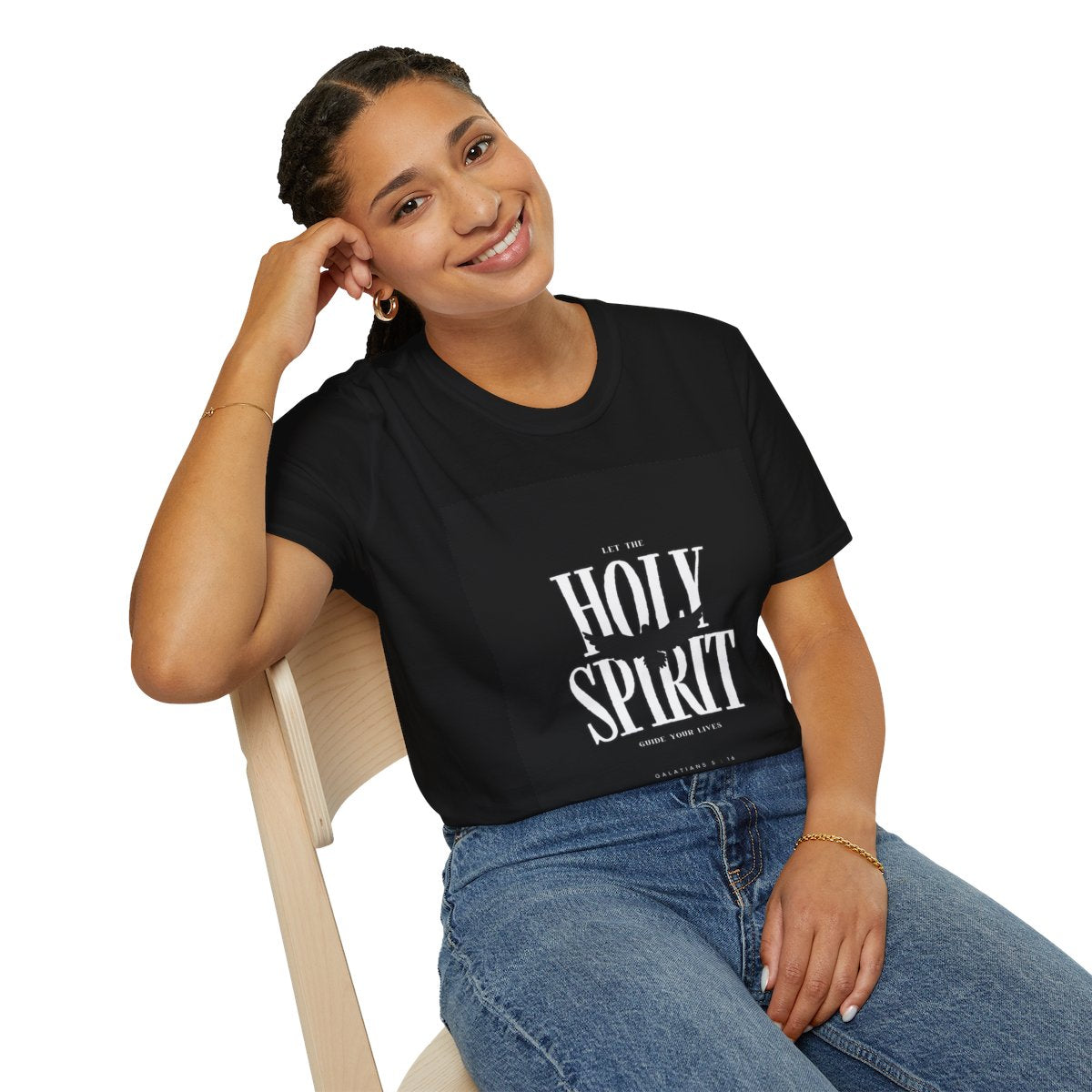 Holy Spirit Soft Style T-Shirt, Inspirational Shirt, Faith Apparel, Christian Gift, Spiritual Wear, Religious Clothing