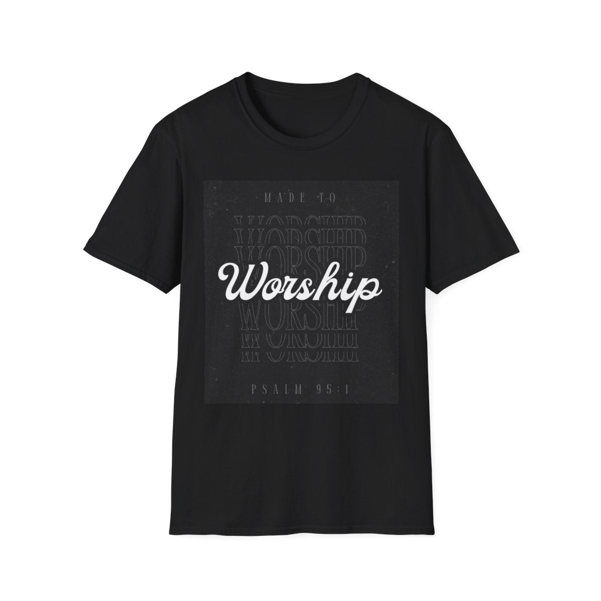 Worship Soft Style T-Shirt, Christian Apparel, Graphic Tee, Faith-Based Gift, Inspirational Clothing, Church Wear