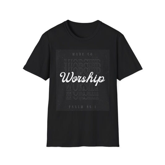Worship Soft Style T-Shirt, Christian Apparel, Graphic Tee, Faith-Based Gift, Inspirational Clothing, Church Wear