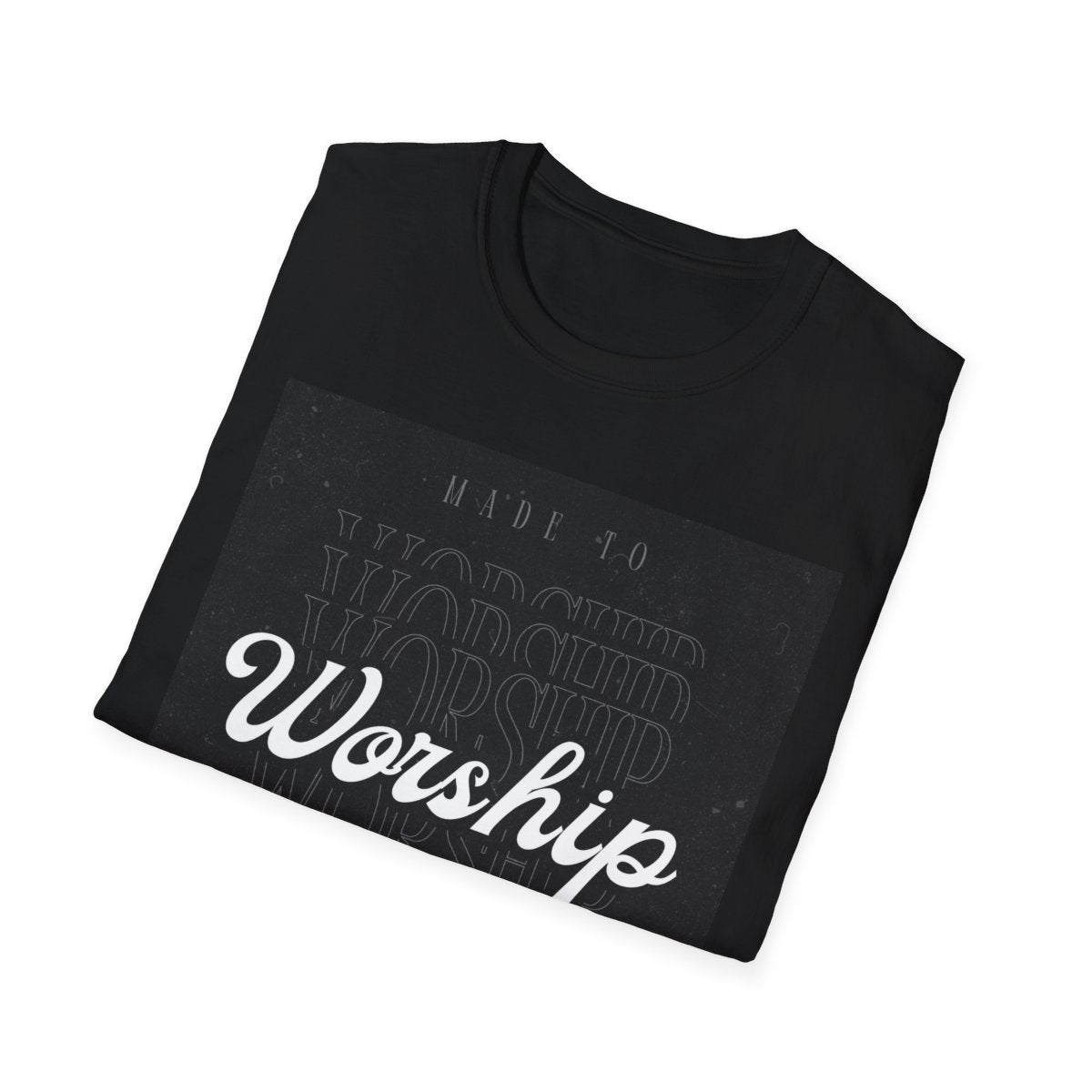 Worship Soft Style T-Shirt, Christian Apparel, Graphic Tee, Faith-Based Gift, Inspirational Clothing, Church Wear