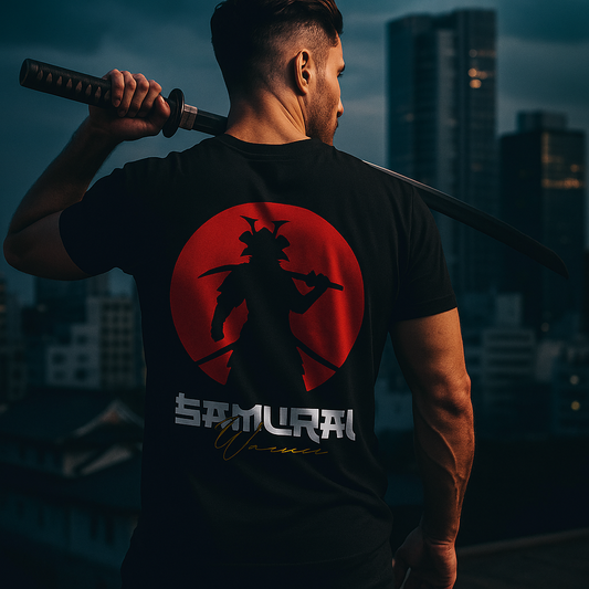 Samurai Warrior Unisex Tee, Graphic T-Shirt for Anime Fans, Casual Wear, Gift for Gamers, Streetwear Apparel