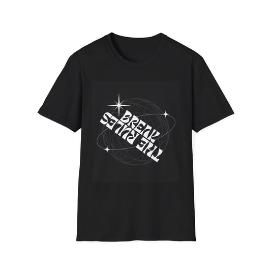 Retro Cosmic Graphic T-Shirt, Break Free Vibe, Unisex Casual Tee for Music Lovers, Festival Wear, Gift for Space Enthusiasts